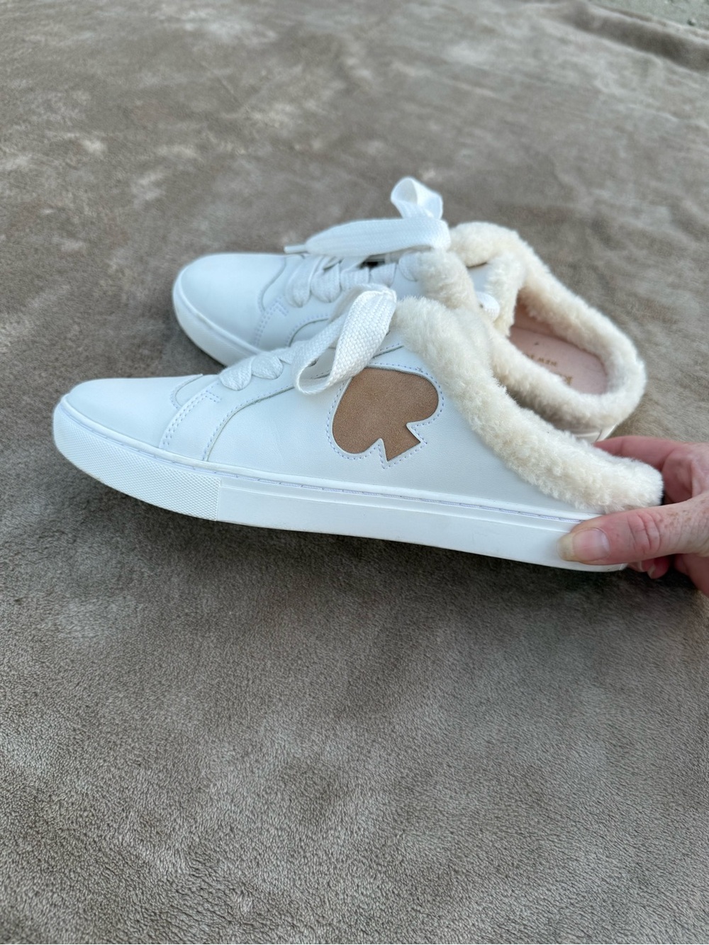 Kate Spade fez mule winter lace up sneakers